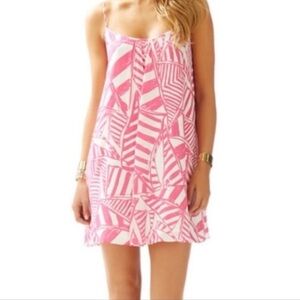 Lilly Pulitzer Pink Nautical Print Mini Dress Daphne Resort Preppy Nautical S